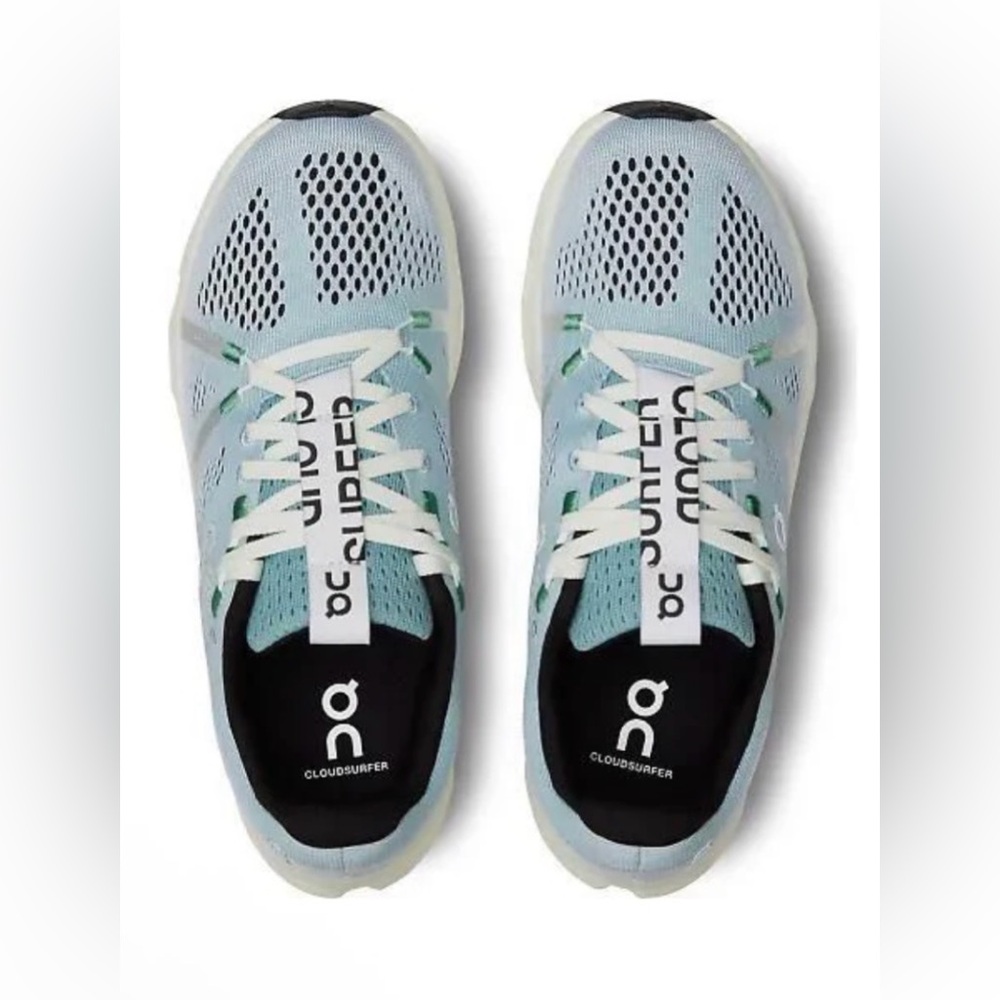On Cloudsurfer Women Size 9 Shoes White Blue Road Running Trainer Workout